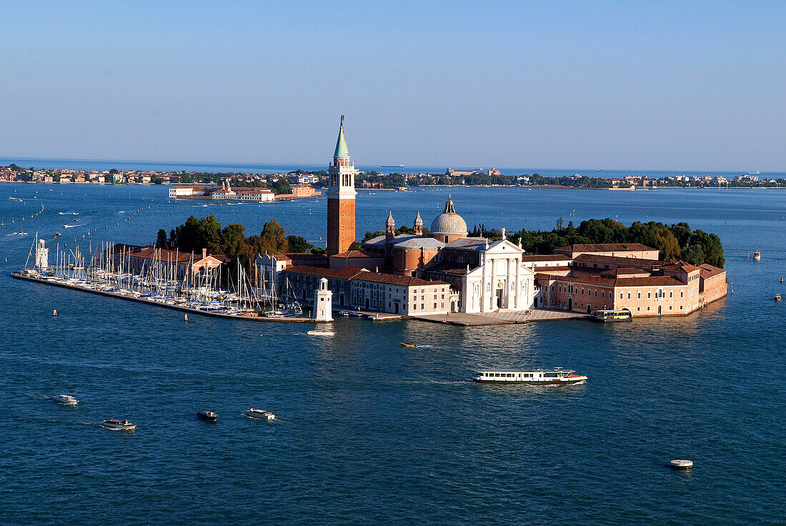 Italy, Venezia, Venice, listed as World Heritage by UNESCO, San Giorgio Maggiore island seen from the top of Campanile