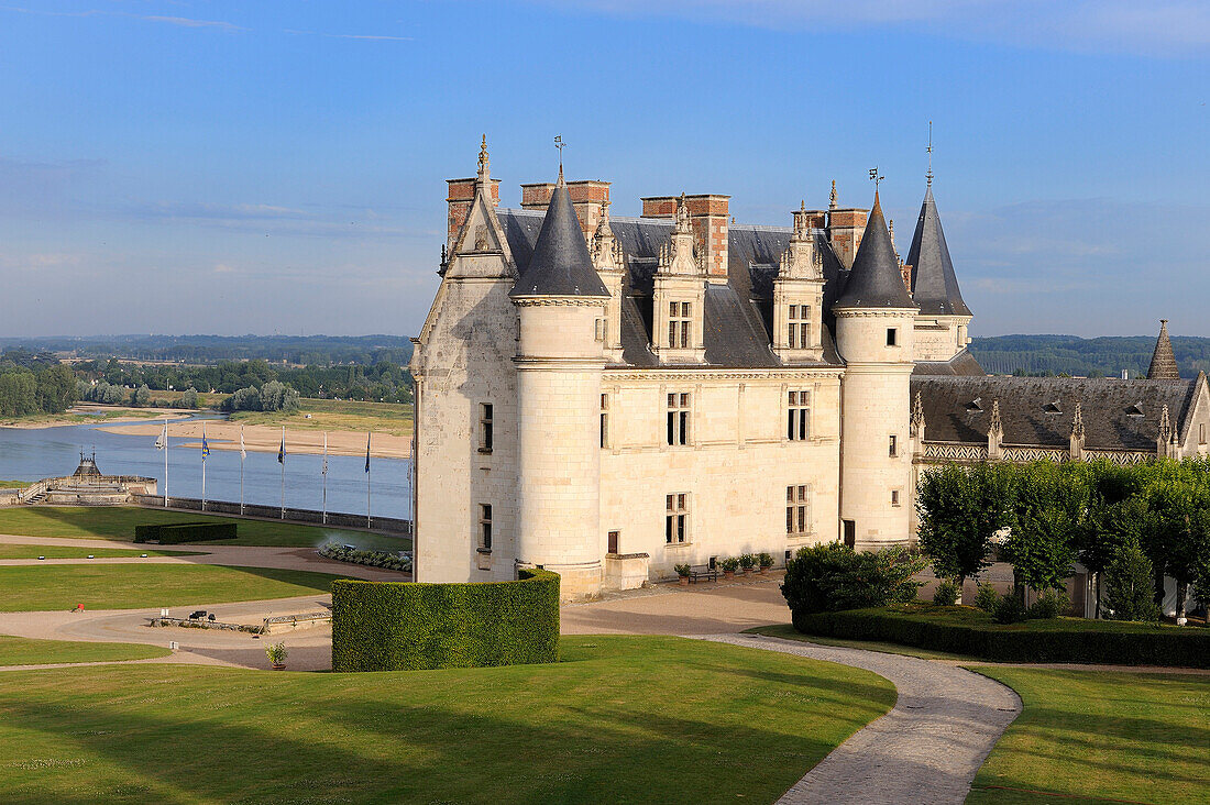 France, Indre et Loire, Amboise, Loire Valley listed as World Heritage by UNESCO, Chateau d'Amboise, the dwelling of the King
