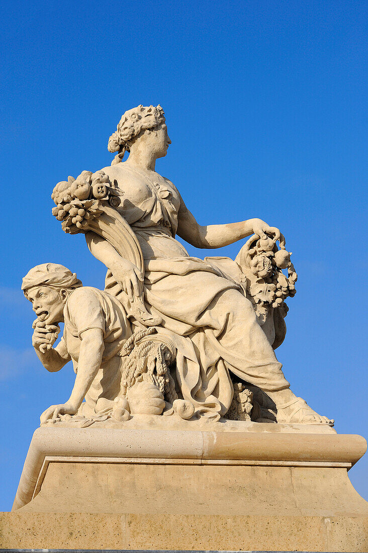 France, Yvelines, Chateau de Versailles, listed as World Heritage by UNESCO, Abundance statue by Antoine Coysevox