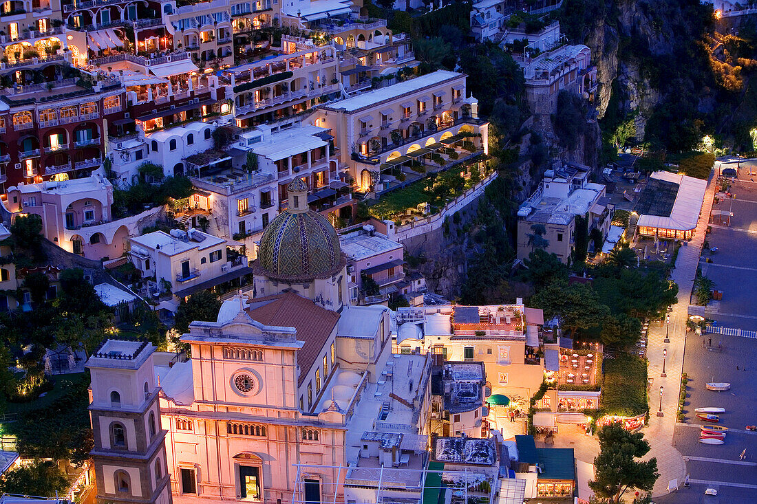 Italy, Campania, Amalfi Coast, listed as World Heritage by UNESCO, Positano, Santa Maria Assunta Church (Our Lady of Assumption)