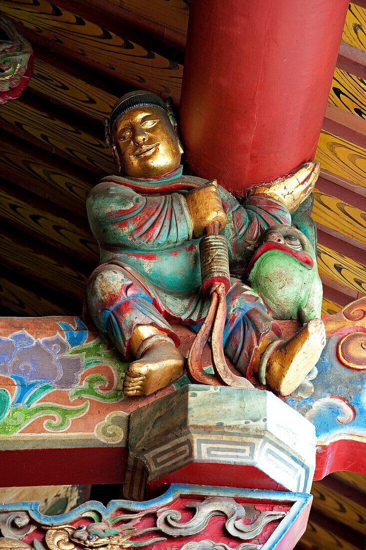 Taiwan, Tainan District, Tainan, Matsu Temple, decoration detail