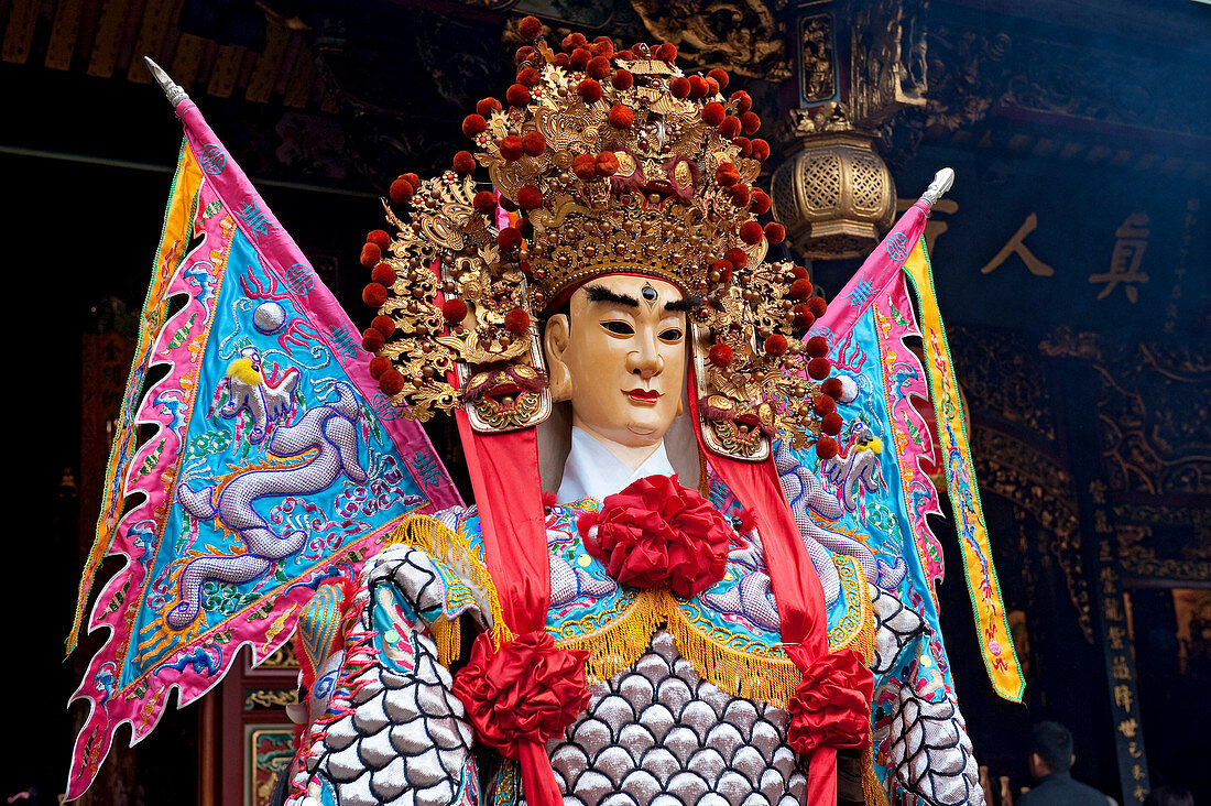 Taiwan, Taipei, Pao An (Bao An) taoist temple, Taoist ceremony for Chinese New Year