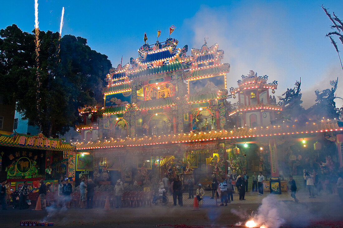 Taiwan, Tainan District, Tainan, Hsin Ji Gong Taoist Temple, during the Kao Kung Taoist ceremony