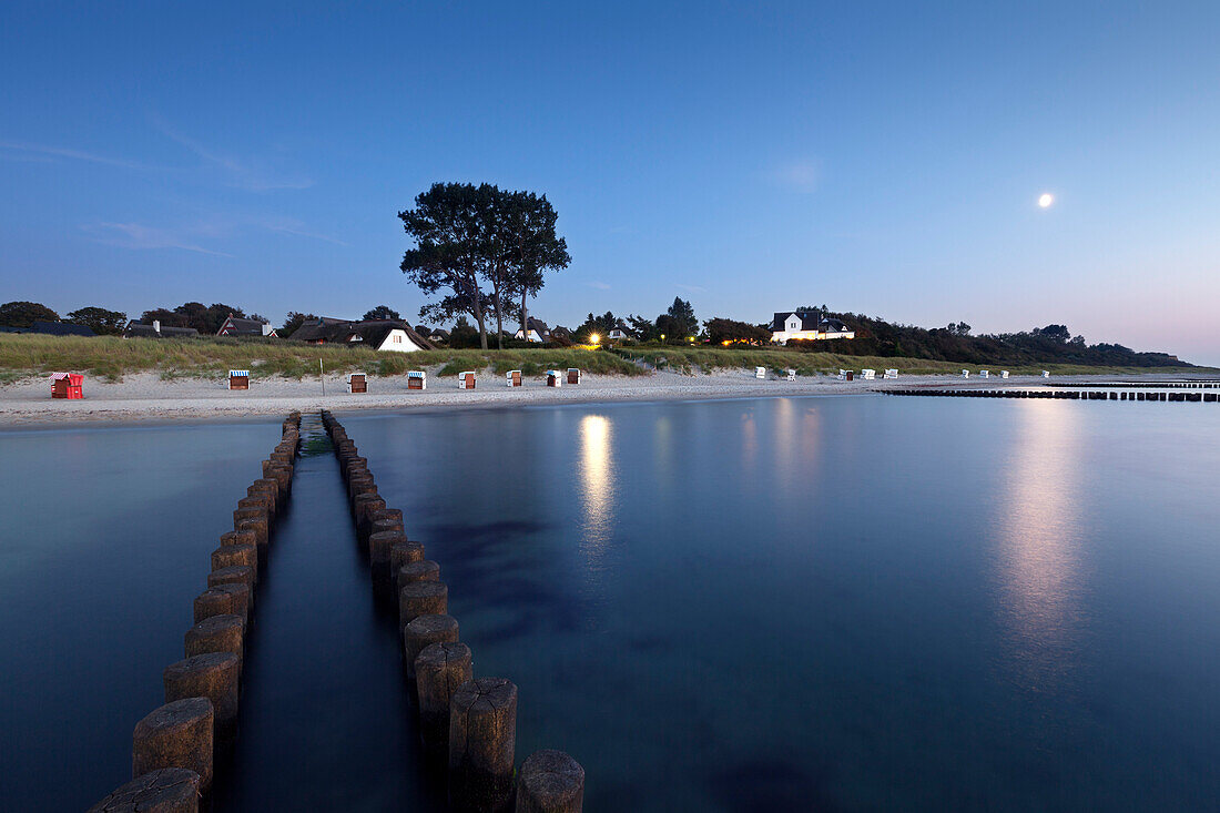 Blick vom Hohen Ufer, bei Ahrenshoop, Fischland, Ostsee, Mecklenburg-Vorpommern, Deutschland