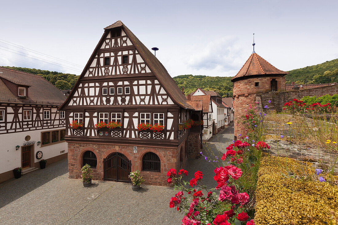 Rathaus, Dörrenbach, Pfälzer Wald, Rheinland-Pfalz, Deutschland