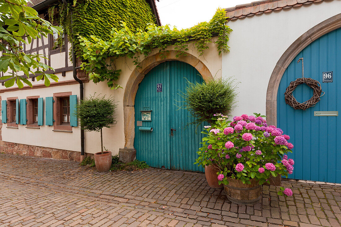 Winzerhaus, Rhodt unter Rietburg, Pfälzer Wald, Rheinland-Pfalz, Deutschland