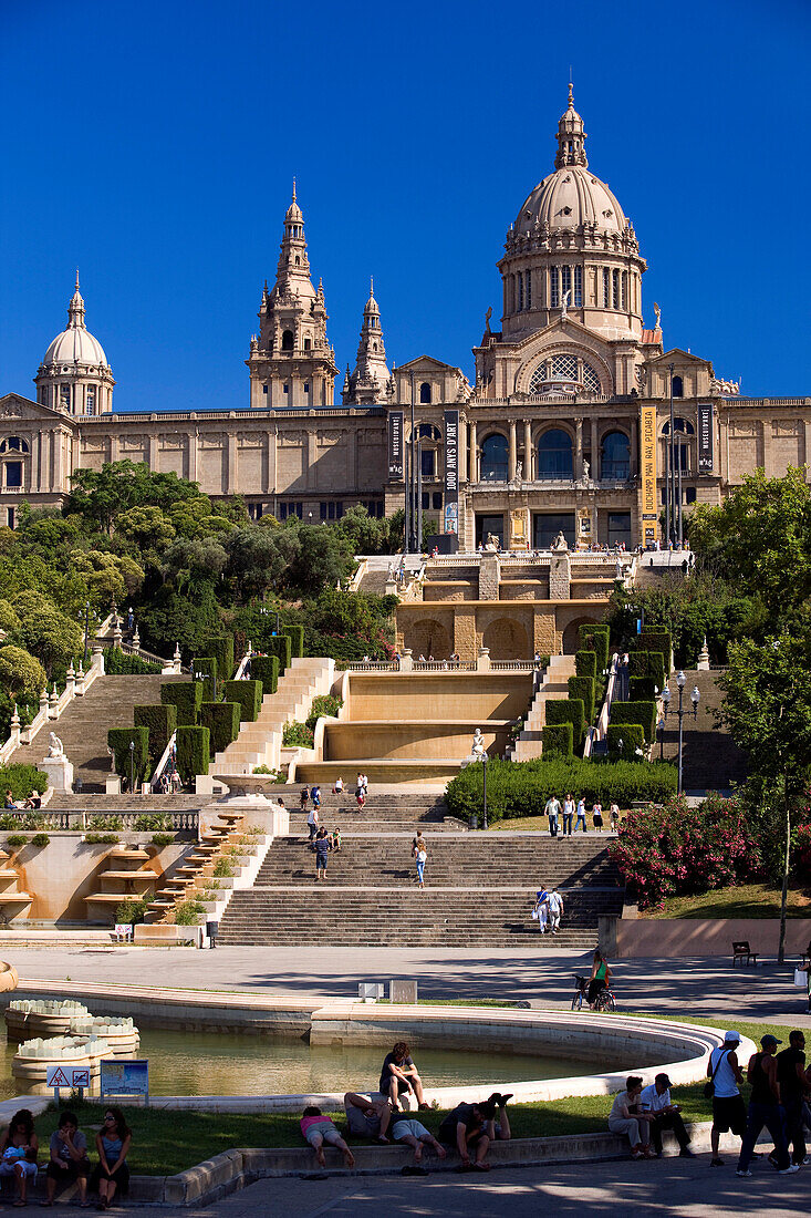 Spain, Catalonia, Barcelona, Montjuic Hill, Catalonia National Museum of Art (MNAC), National Palace (Palau Nacional)