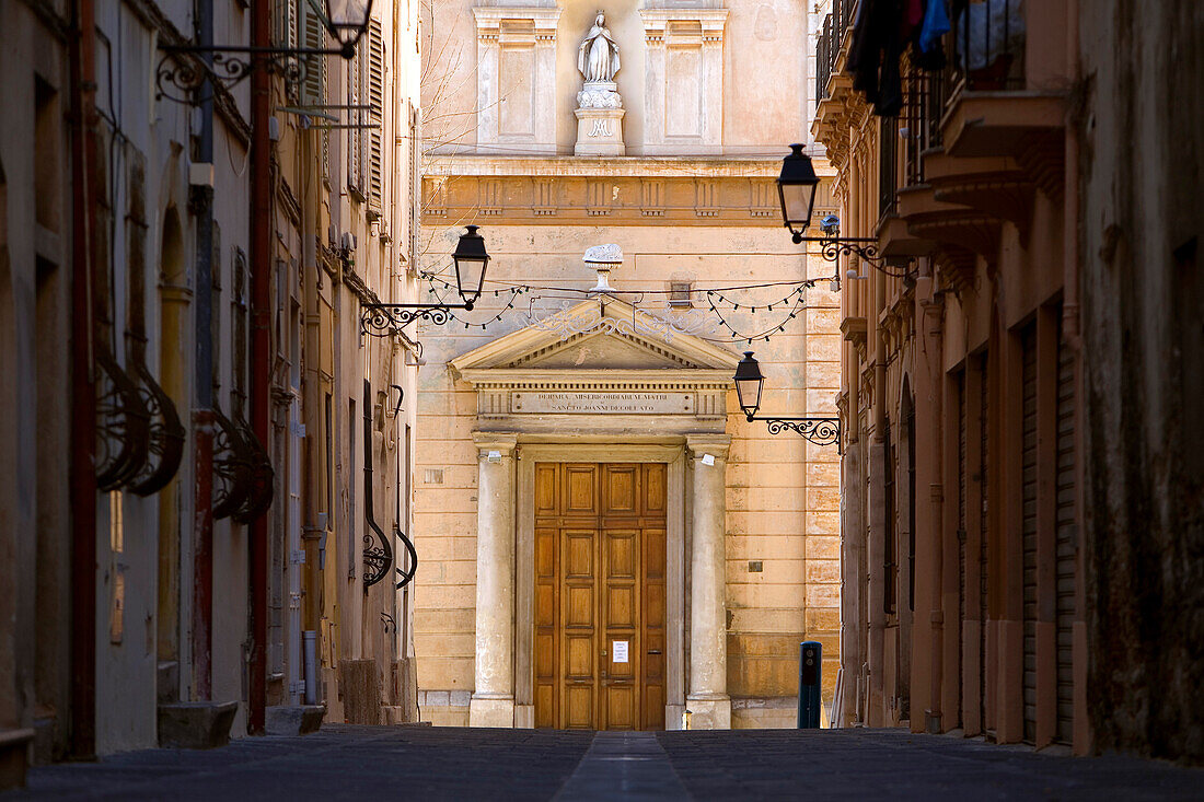 Frankreich, Alpes Maritimes, Menton, Rue De Brea, die Chapelle des Penitents Noirs (Schwarz Büßer Kapelle)