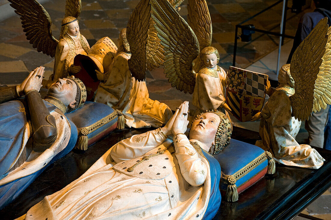 Frankreich, Côte d'Or, Dijon, Palais des Ducs, Grab von John ohne Furcht und Margarete von Bayern