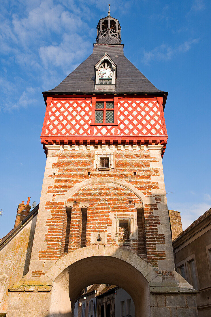 Frankreich, Yonne, Saint Fargeau, der Glockenturm