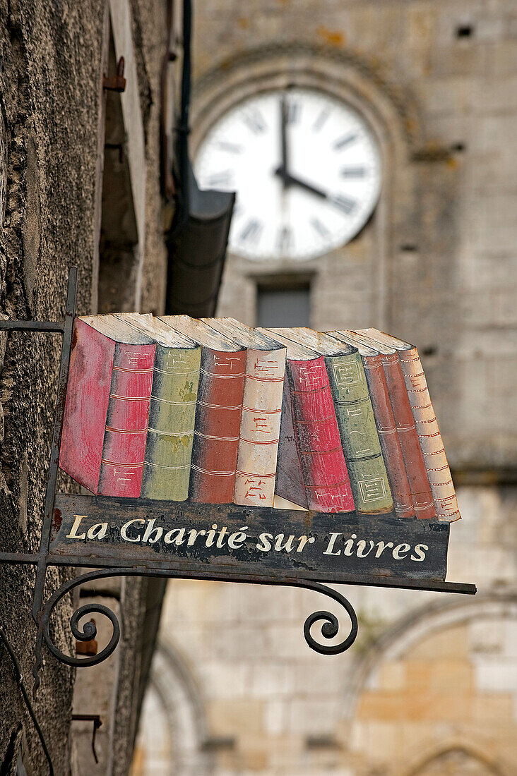 France, Nievre, La Charite sur Loire, city of books