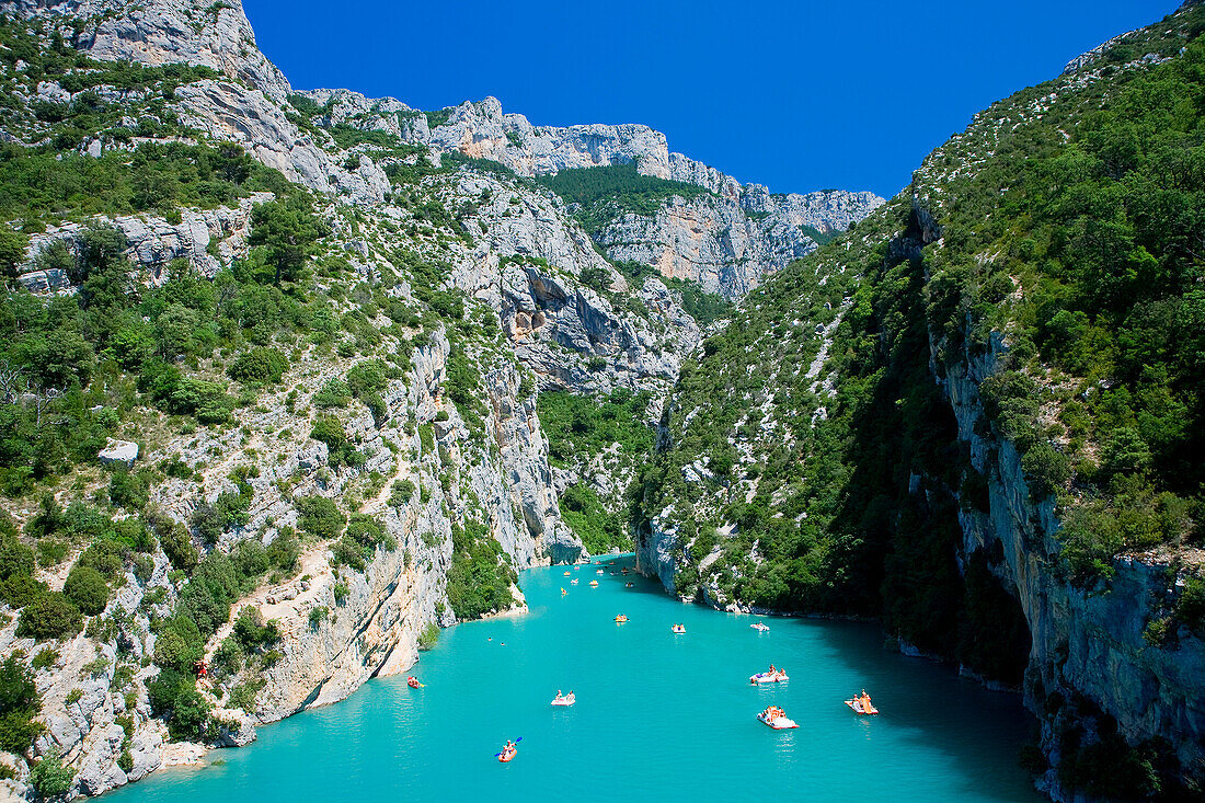 France, Alpes de Haute Provence, Verdon Regional Natural Park, Gorges du Verdon, Sainte Croix Lake