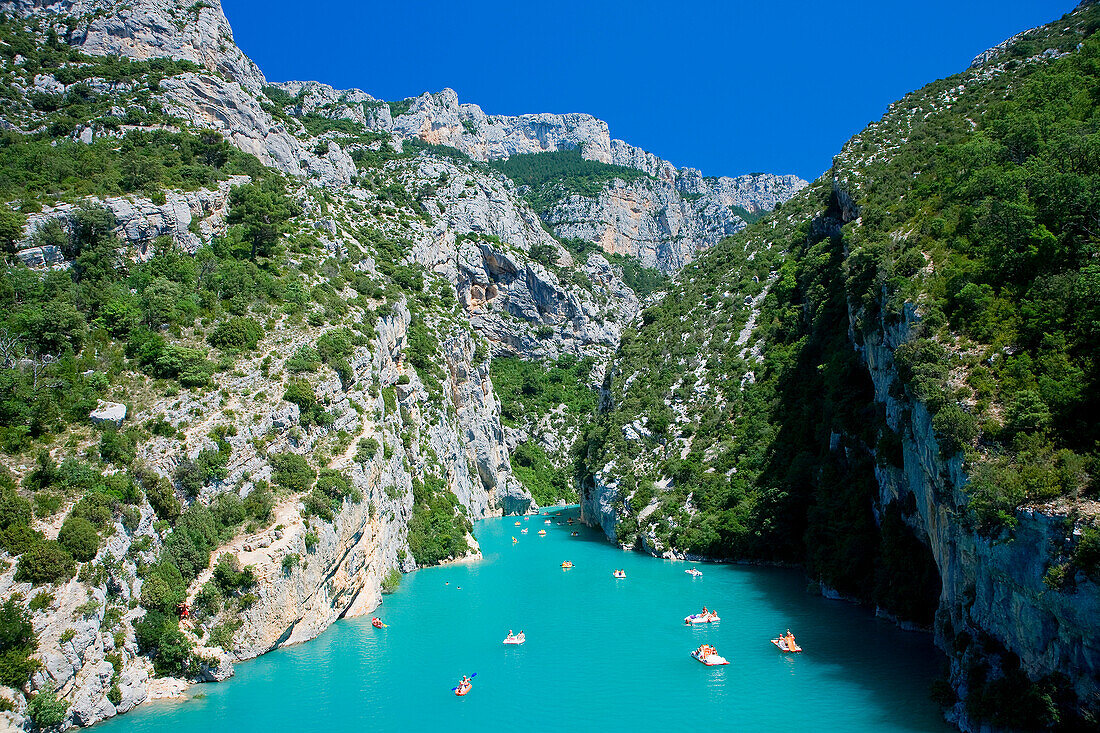 Frankreich, Alpes-de-Haute-Provence, Verdon regionalen Naturpark, Gorges du Verdon, See Sainte Croix