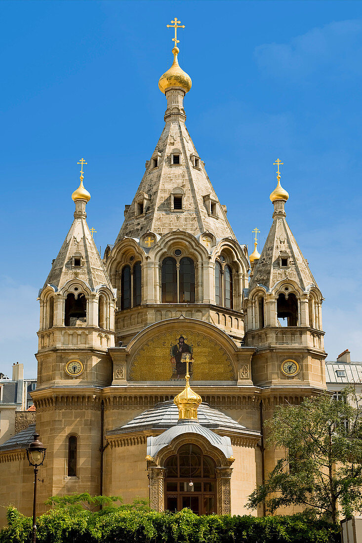 France, Paris, Russian Orthodox Cathedral of Saint Alexandre Nevsky in 12 Rue Daru