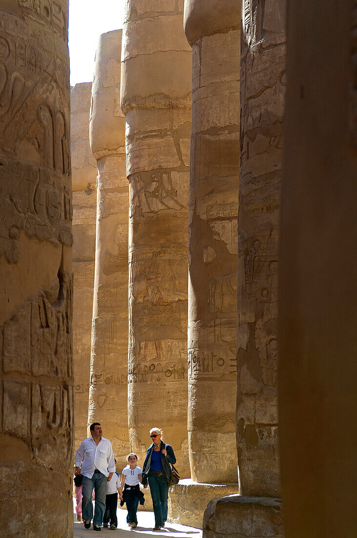 Egypt, Upper Egypt, Nile Valley, Luxor, Karnak listed as World Heritage by UNESCO, hypostyle room