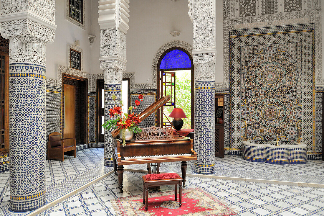 Morocco, Middle Atlas, Fez, Imperial City, Fez El Bali, medina listed as World Heritage by UNESCO, Riad Fes luxury hotel