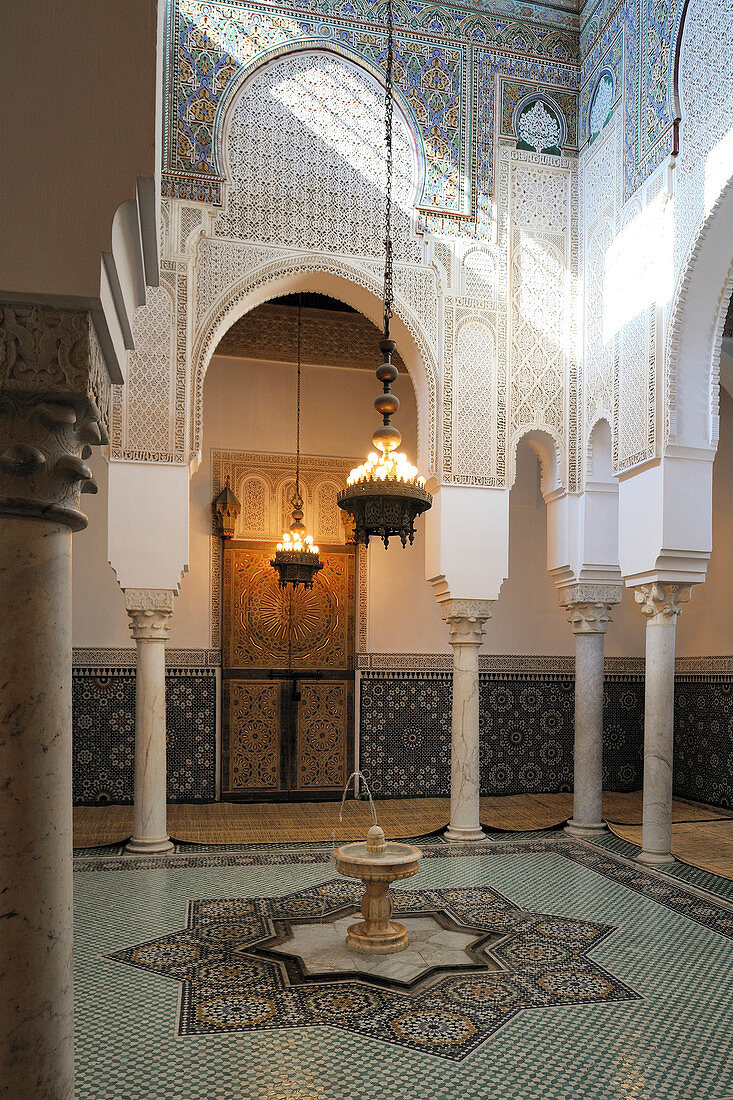 Morocco, Meknes Tafilalet Region, Meknes, Imperial City, Moulay Ismail Mausoleum