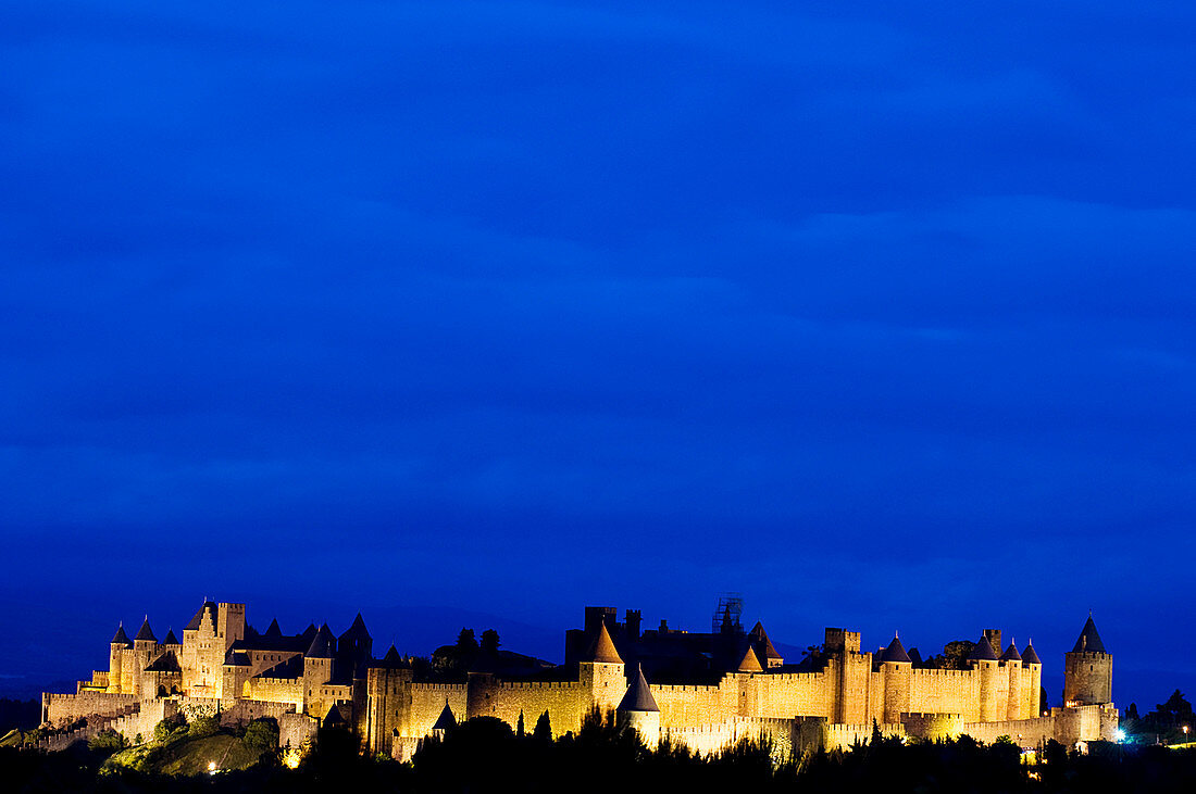 Frankreich, Aude, Carcassonne, mittelalterliche Stadt als Weltkulturerbe von der UNESCO