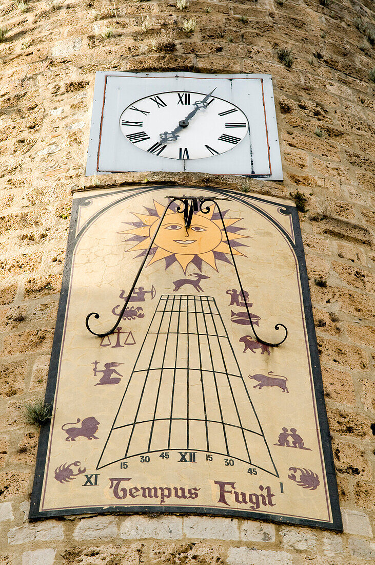 France, Gard, Anduze, the Porte des Cevennes, the clock tower