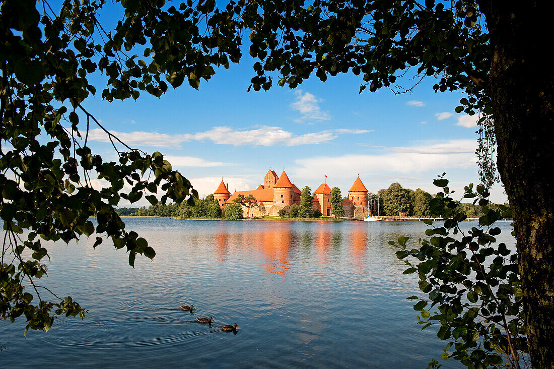 Lithuania (Baltic States), Vilnius County, Trakai Historical National Park, castle of Trakai Island (Salos Pilis)
