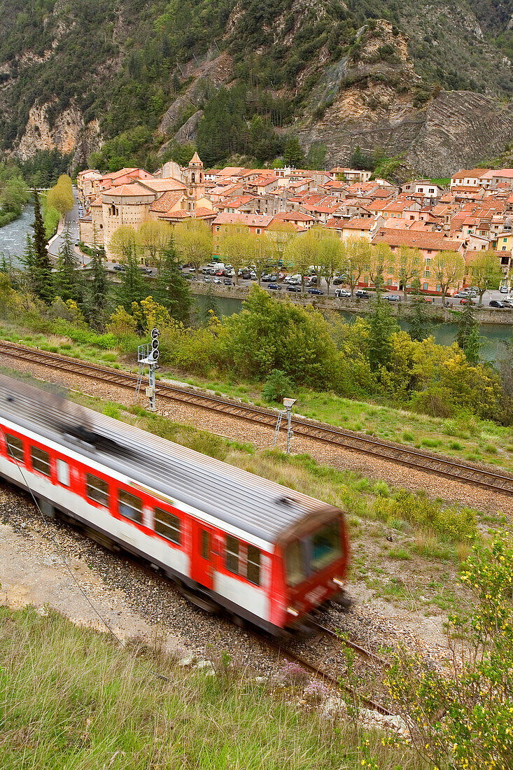 France, Alpes Maritimes, Roya Valley, Breil sur Roya, the little train