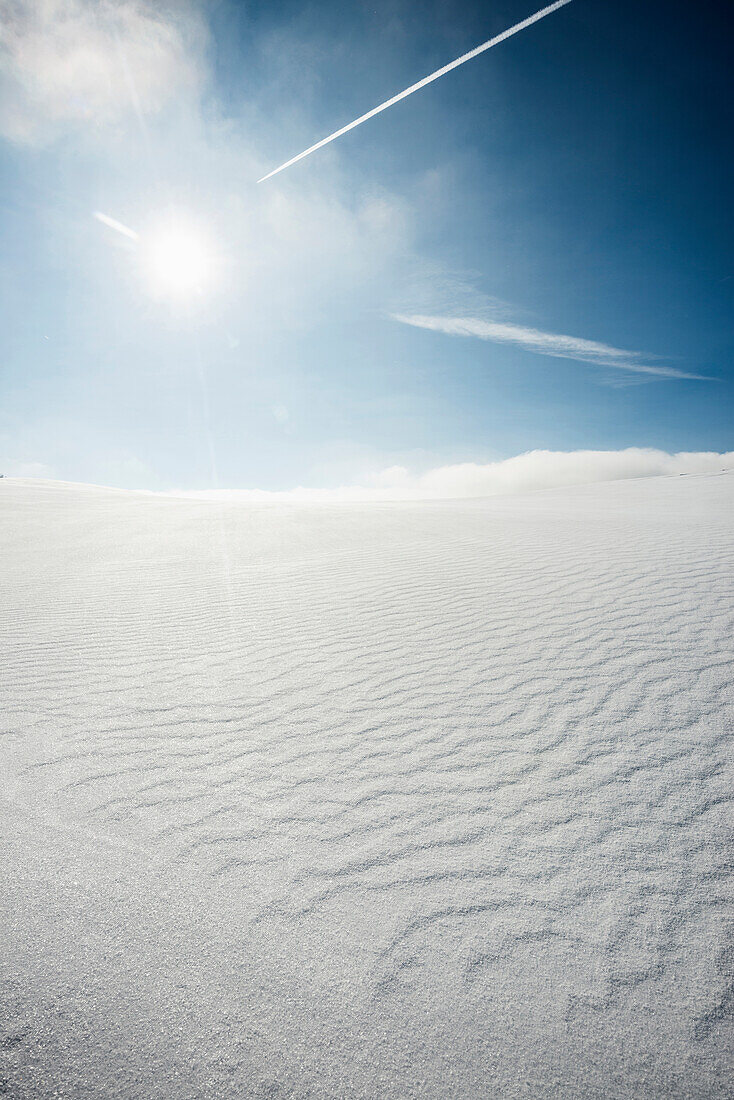 Schneeverwehungen, Schauinsland, Freiburg im Breisgau, Schwarzwald, Baden-Württemberg, Deutschland