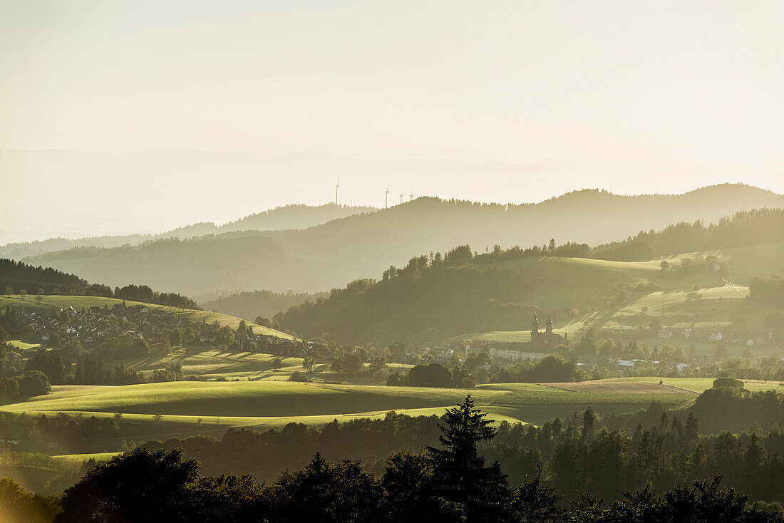 Panorama, St Peter, Schwarzwald, Baden-Württemberg, Deutschland