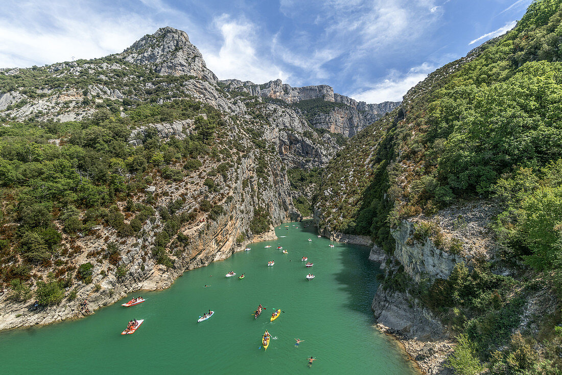Water sports in Gorges du Verdon, Peddleboats, Canoes,  Alpes-de-Haute-Provence,Provence-Alpes-Cote-d-Azur
