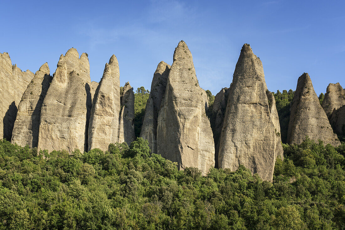 Felsformation Penitents des Mees, Provence, Frankreich