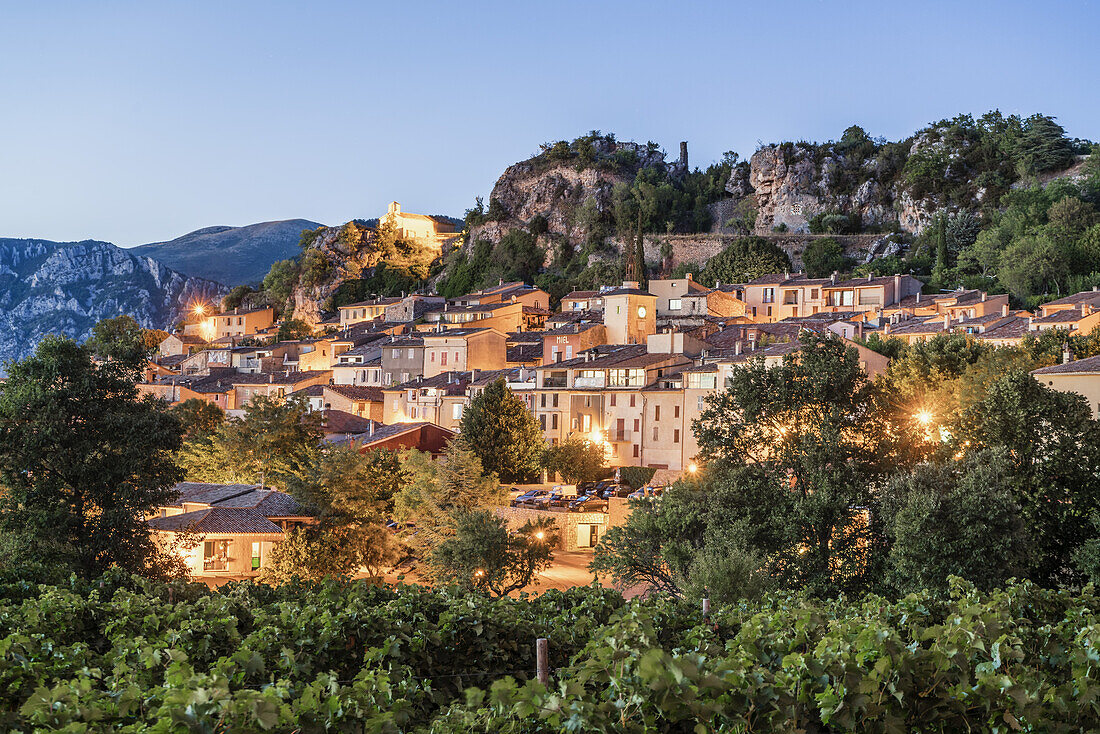 Village of Aiguines, Lac de Sainte Croix, Provence, France