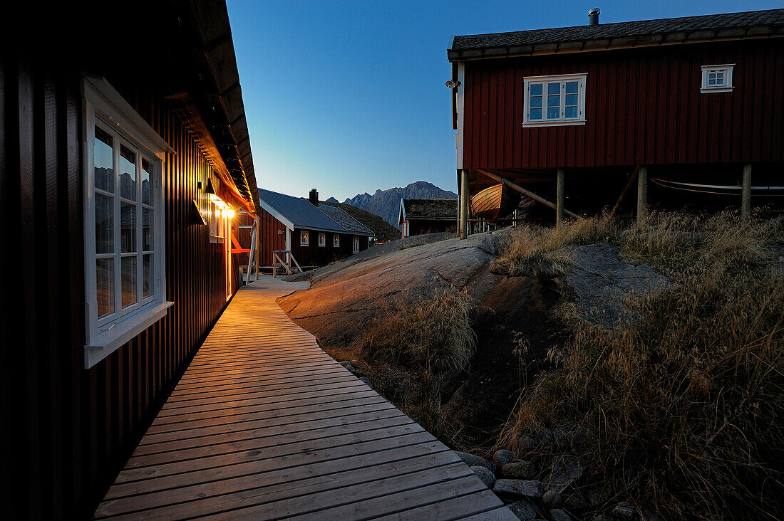 Norway, Nordland County, Lofoten Islands, Moskenes Island, Reine, rorbu (traditional fisherman's house)