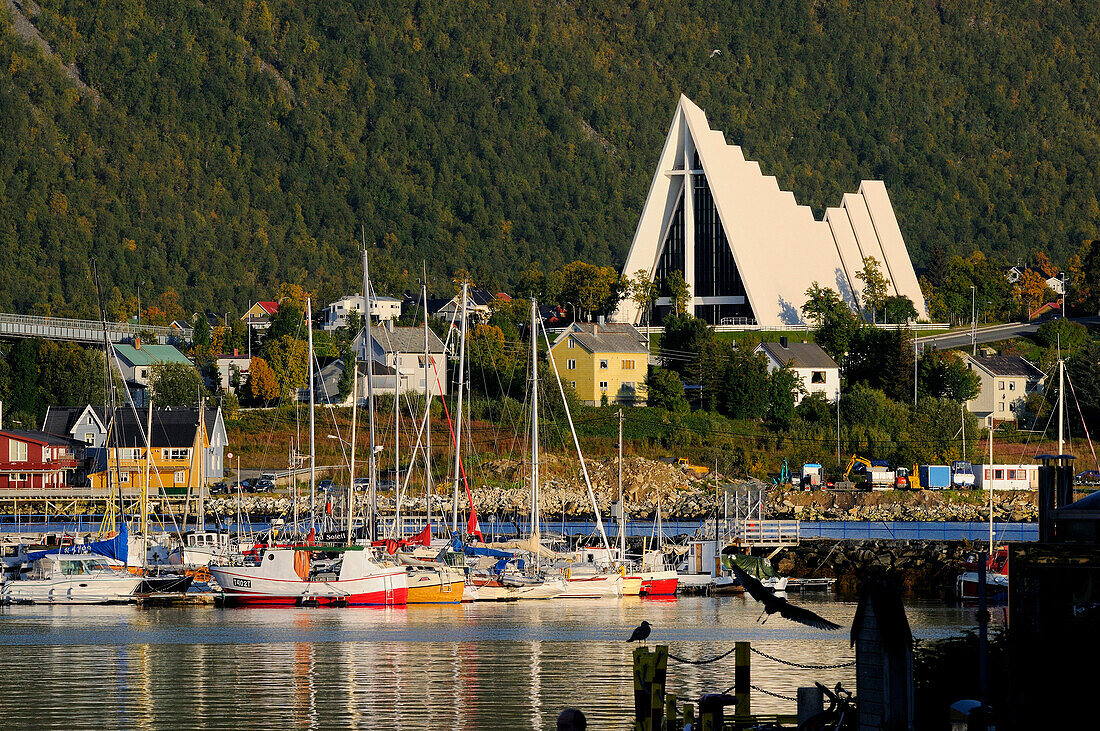 Norway, Troms County, Tromso, the Arctic Cathedral at Tromsdalen