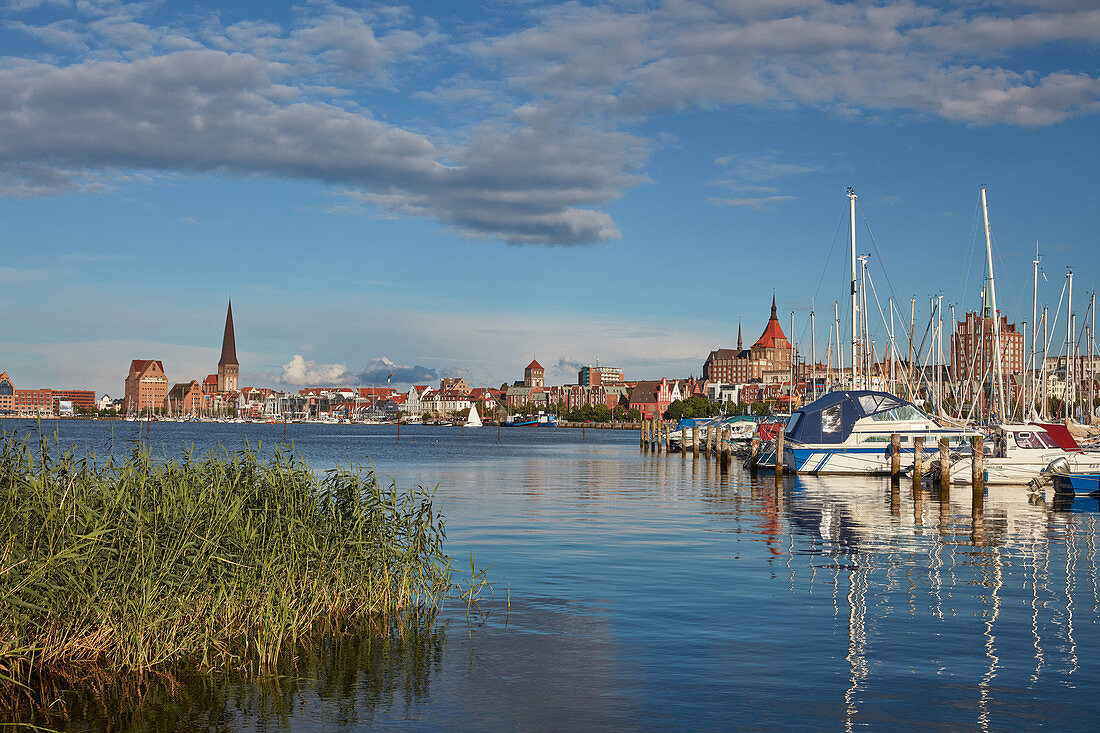 View over the Warnow to Rostock, Mecklenburg Vorpommern