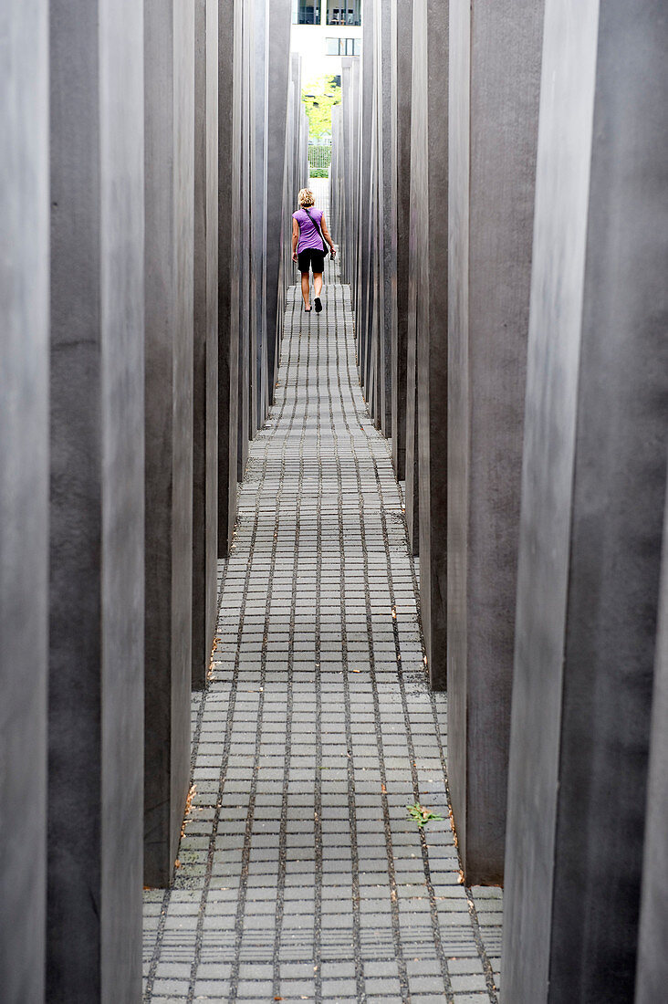Germany, Berlin, Mitte district, Mahnmal-Holocaust Memorial for victims of the Holocaust by the architect Peter Eisenmann