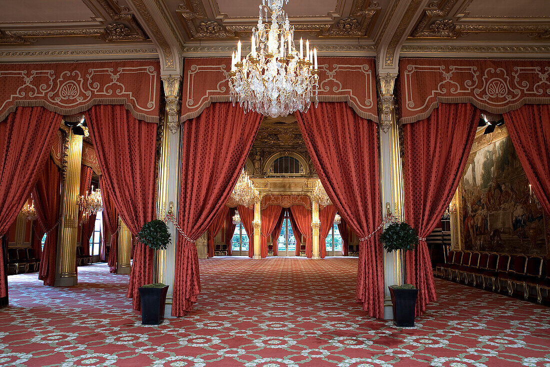 Frankreich, Paris, die Empfangssaal des Palais de l'Elysee, dem Sitz der Präsidentschaft der Republik Französisch
