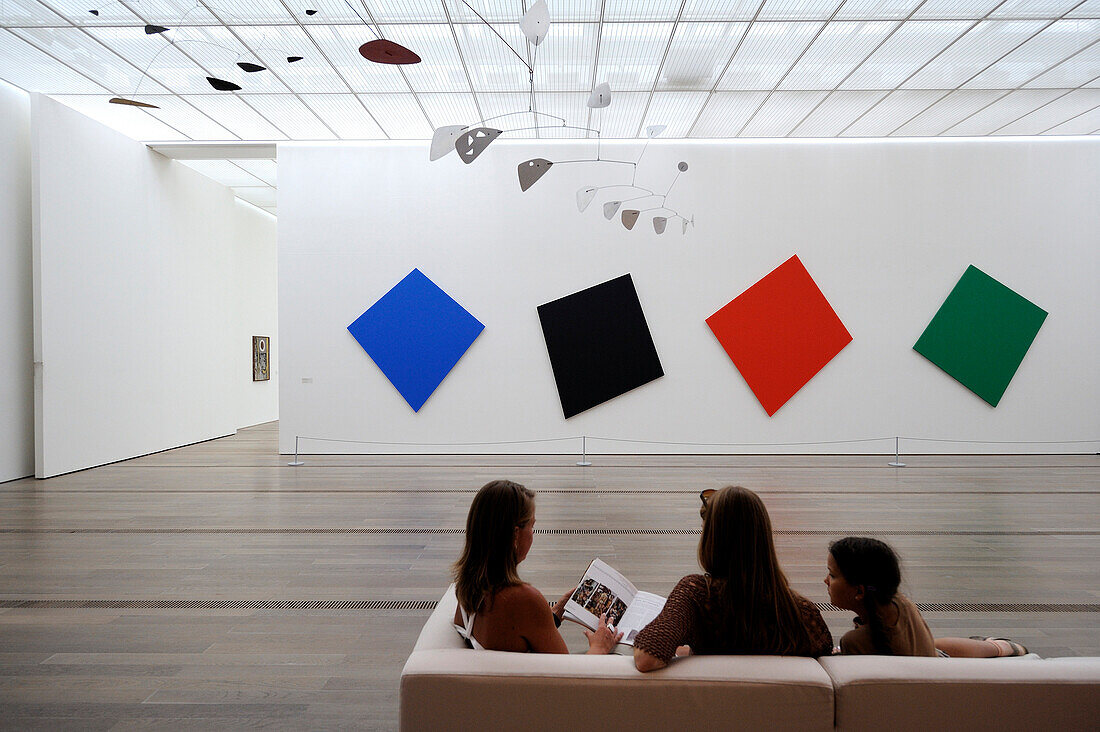 Switzerland, Basel, Beyeler Foundation, Blue, black red and green de Kelly Ellsworth