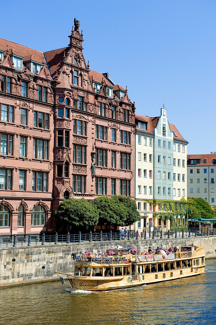 Deutschland, Berlin, St Nicolas Bezirk, das Ufer der Spree