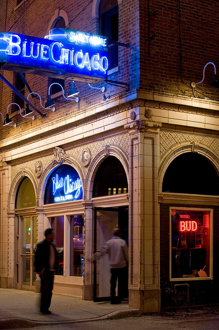USA, Illinois, Chicago, Near North District, The Blue Chicago, berühmte Club, wo viele bluesmen gespielt