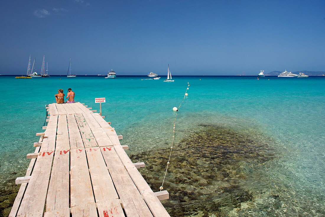 Spain, Balearic Islands, south of Ibiza island, Formentera island, Ses Illetes beach