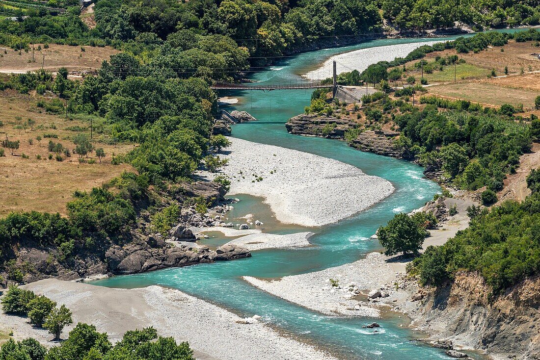 The Vjose river (Aoos river in Greek) near Permet in southern Albania