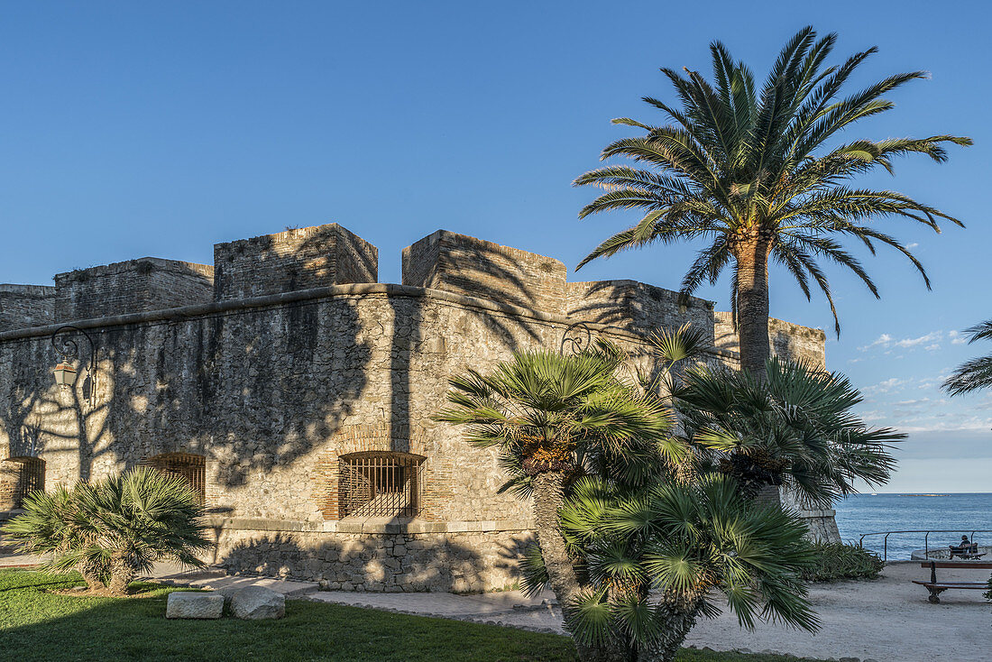 Musée d'Archéologie, Archaeology museum, Fort Saint-Andre, stone defensive, Bastion Saint Andre, Antibes, Côte d'Azur (French Riviera)