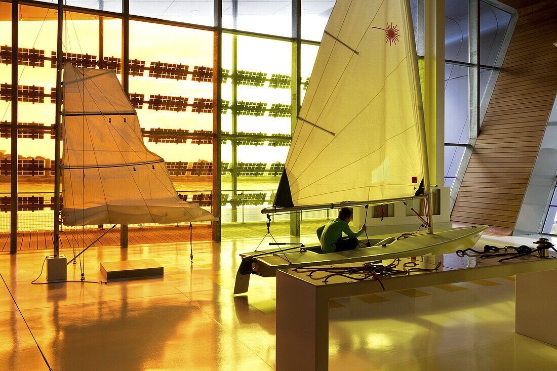 Stadt Segeln, Segel Museum von Lorient, Bretagne, Frankreich