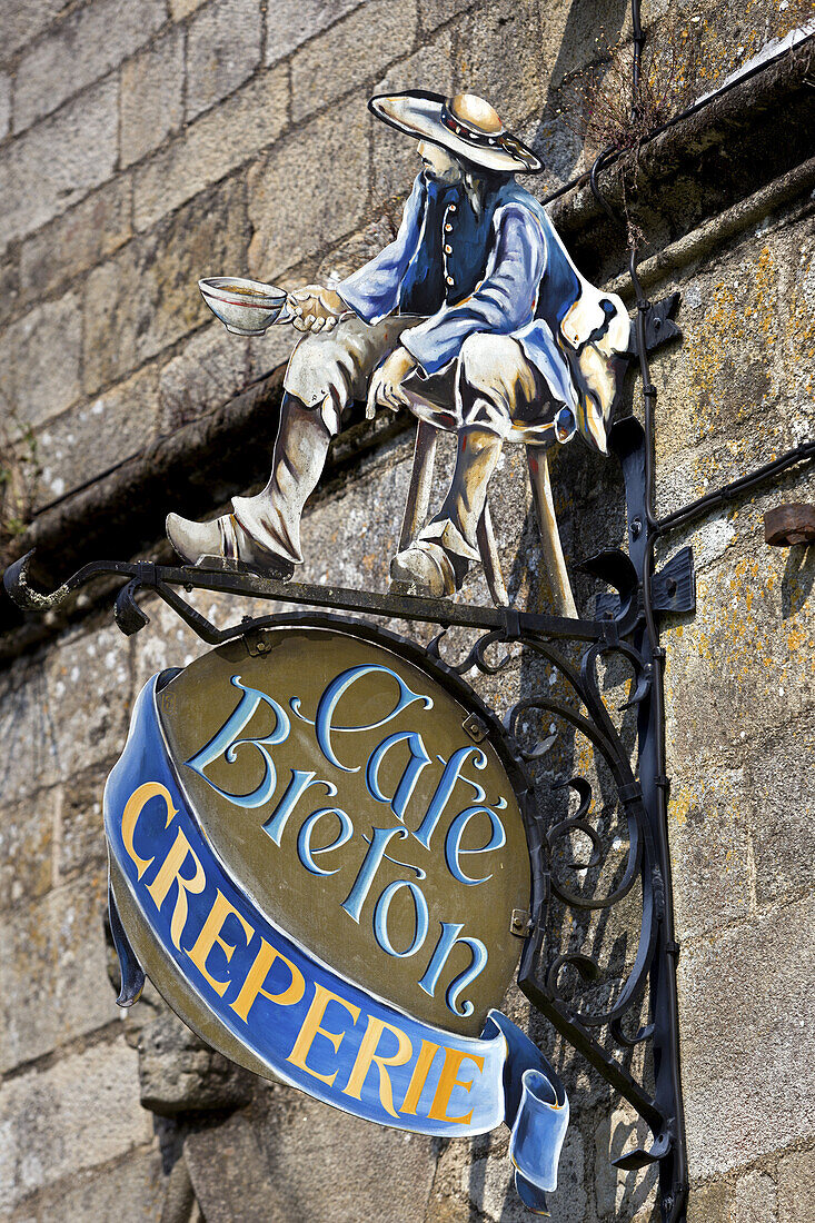 Creperie, Rochefort-en-Terre, Bretagne, Frankreich