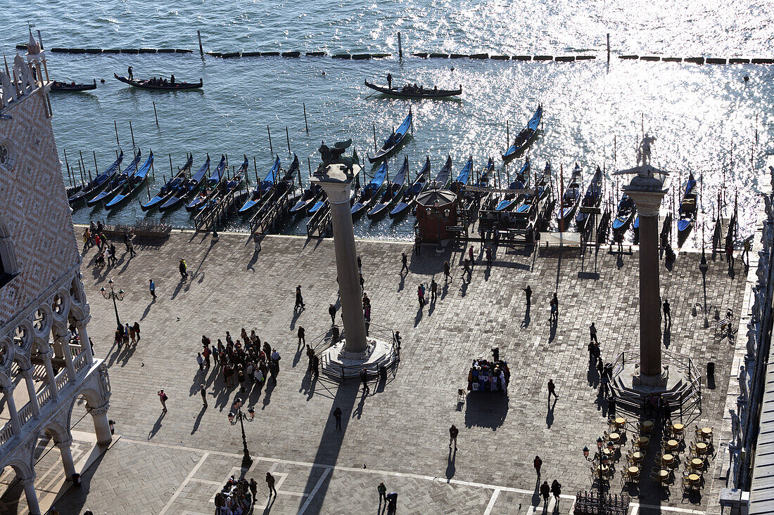 Piazzetta di San Marco viewed from the Campanile, Venice, Italy