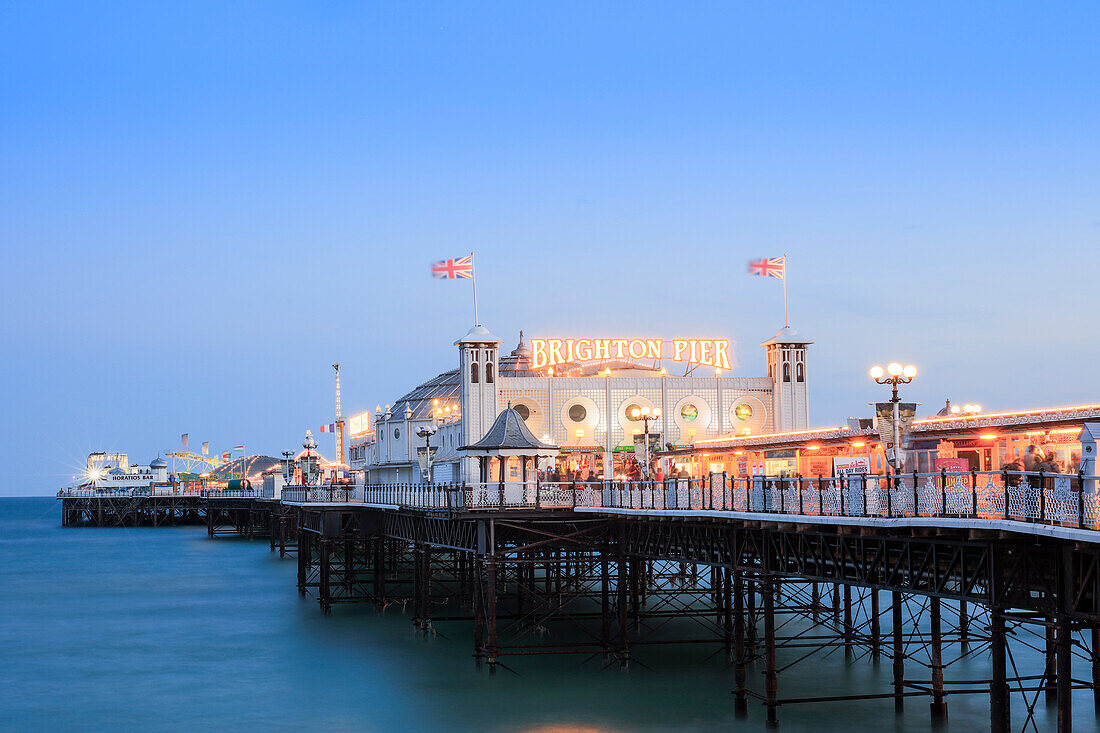 Palace Pier, (Brighton Pier), Brighton, Sussex, England, United Kingdom, Europe