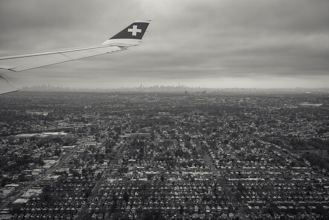 Anflug zum JFK Flughafen, Stadt New York, New York, USA