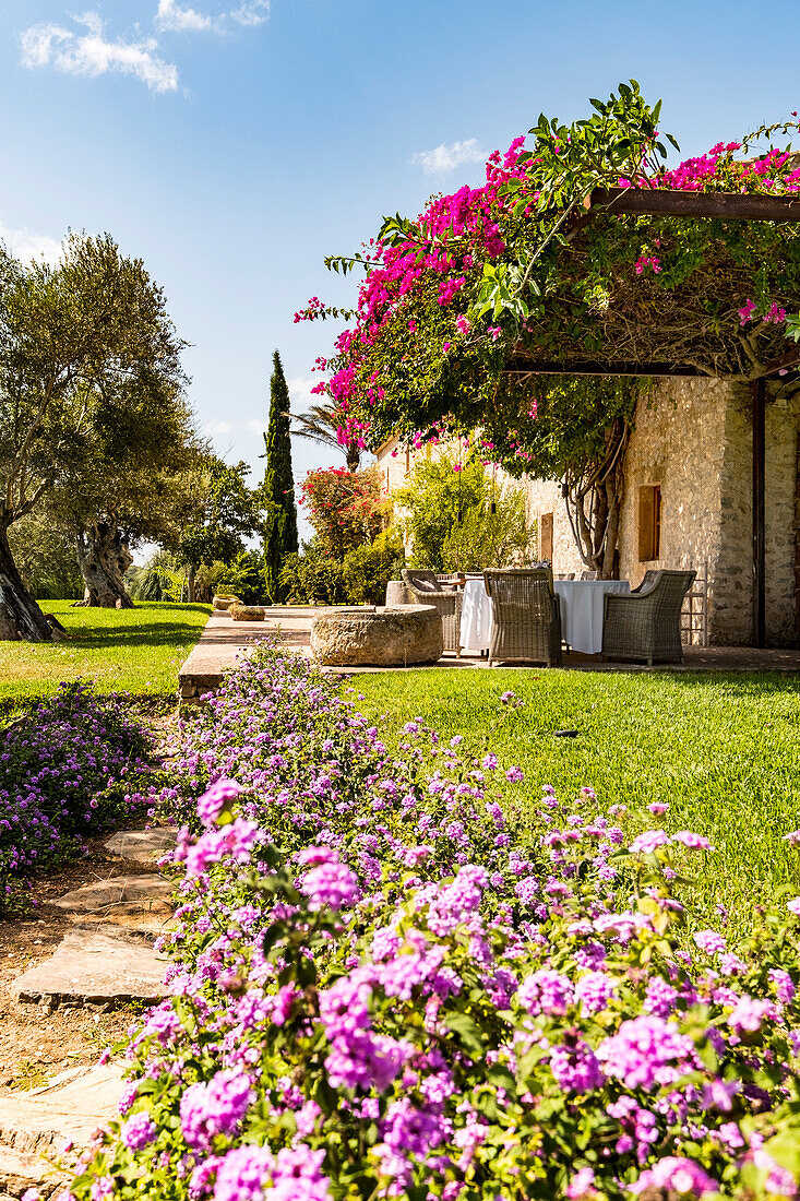 lounge area at the Finca Son Gener near Arta, Mallorca, Balearic Islands, Spain