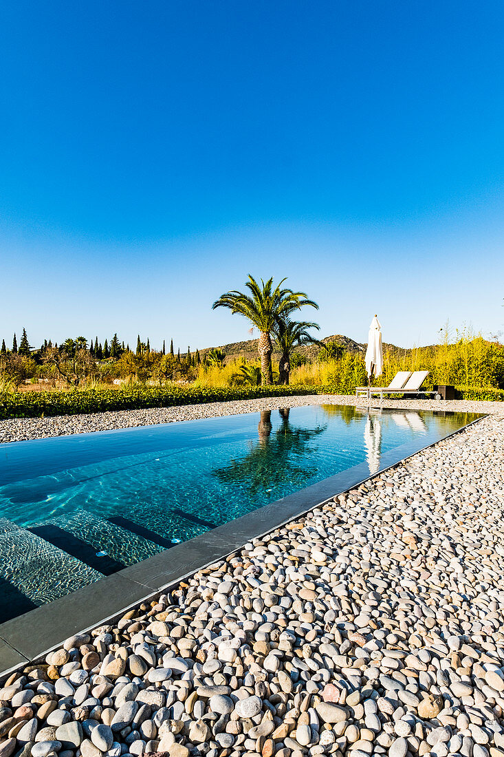 pool of Finca Son Gener near Arta, Mallorca, Balearic Islands, Spain