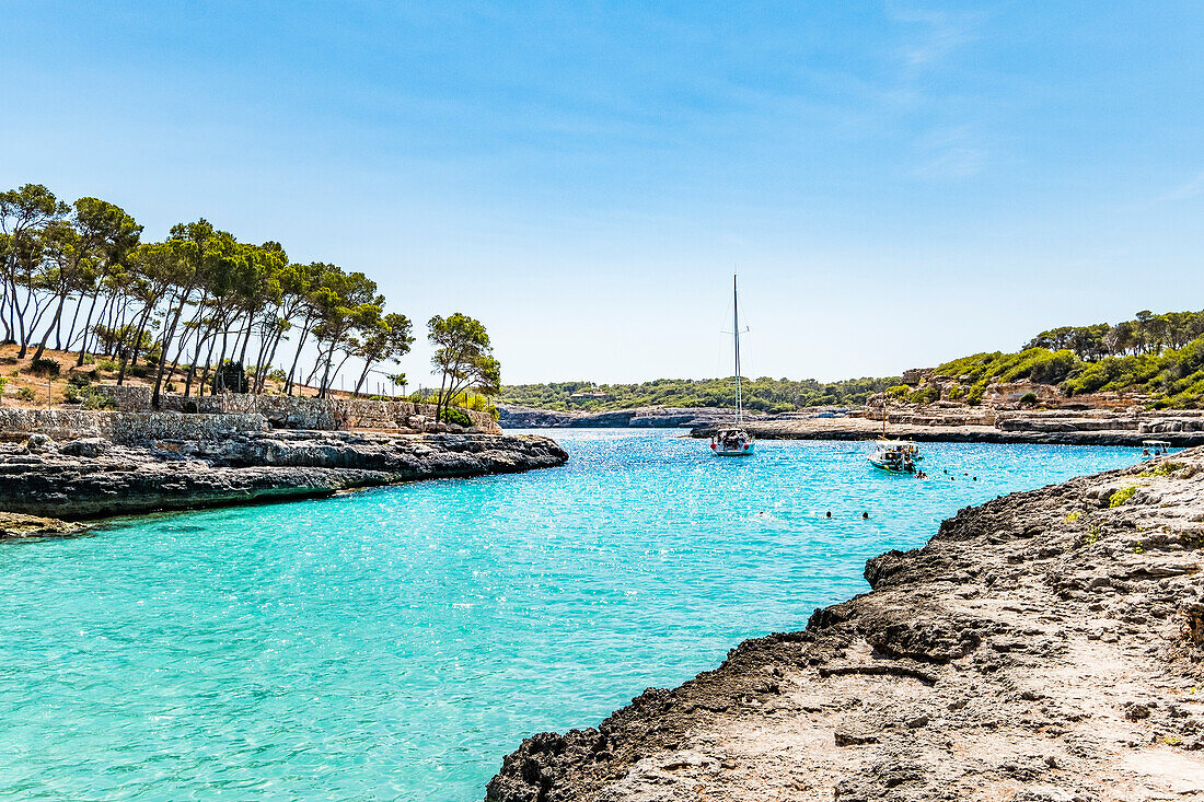 Strandbucht bei Santanyi, Mallorca, Balearen, Spanien