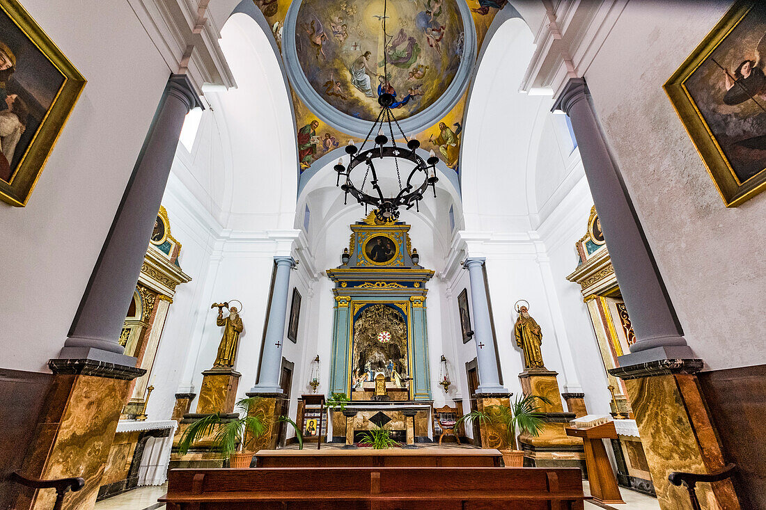 Interior of the church Ermita de Betlem near Arta, Mallorca, Balearic Islands, Spain